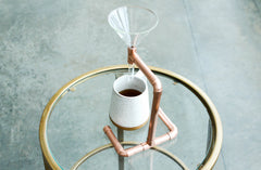 Slow Pour — Hand-Polished Copper Coffee Stand