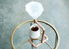 Slow Pour — Hand-Polished Copper Coffee Stand