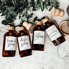 Apothecary Amber — 16oz Refillable Glass Dispenser