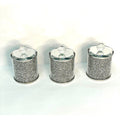Diamond Trio — Crushed Glass Canister Set of Three