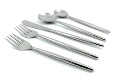 Hammered Silver — Stainless Flatware, Set of 20