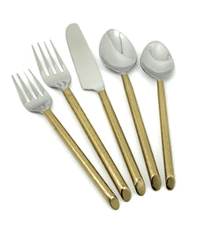Set the Table — Gold Stainless Steel Flatware, 20 Pieces
