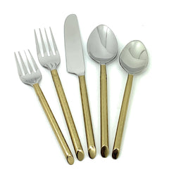 Set the Table — Gold Stainless Steel Flatware, 20 Pieces