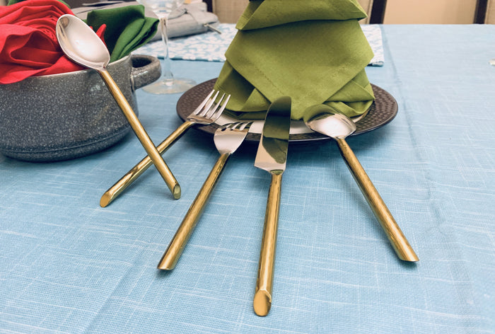 Set the Table — Gold Stainless Steel Flatware, 20 Pieces