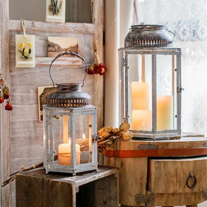Lantern Glow — Glass & Metal Candle Holder