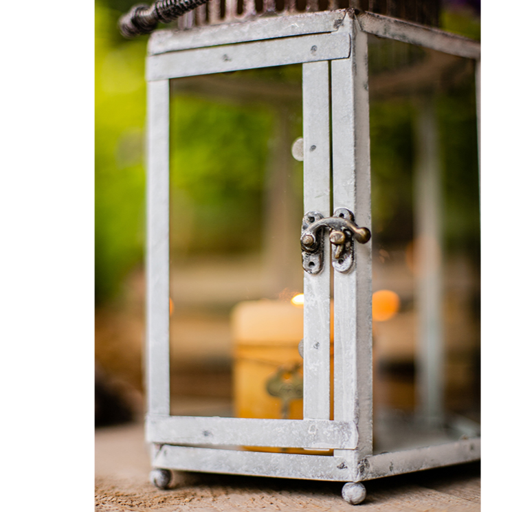 Lantern Glow — Glass & Metal Candle Holder