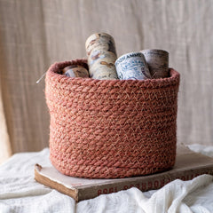 Tabletop Catchall — Hand-Woven Cotton Rope Basket