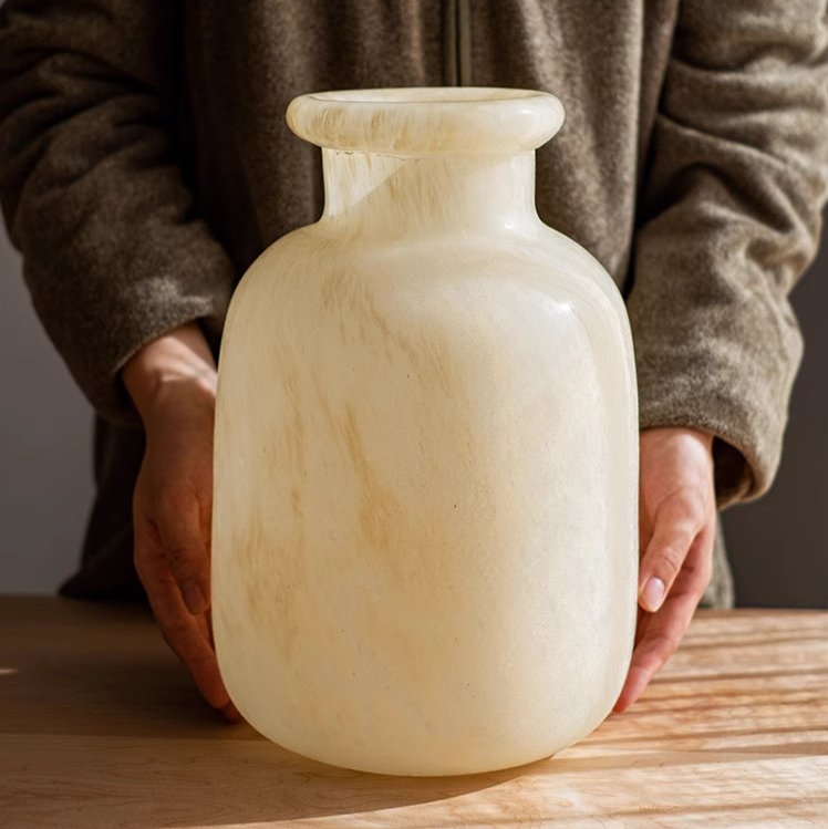 Slow Bloom — Hand-Blown Frosted Glass Vase
