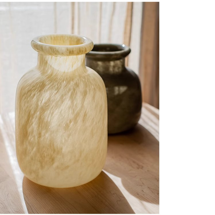 Slow Bloom — Hand-Blown Frosted Glass Vase