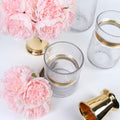 Gilded Line — Glass Bud Vase & Brass Bucket Set