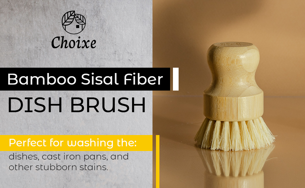 Daily Brush — Bamboo & Sisal Dish Scrubber