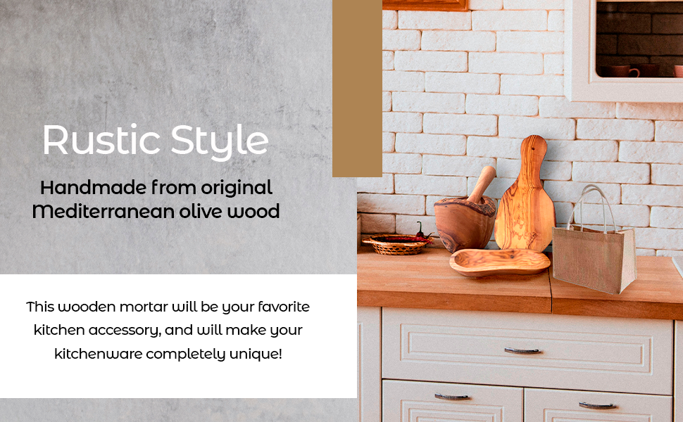Salt Bowl — Hand-Carved Olive Wood Mortar & Pestle