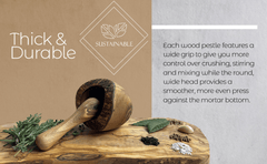 Salt Bowl — Hand-Carved Olive Wood Mortar & Pestle