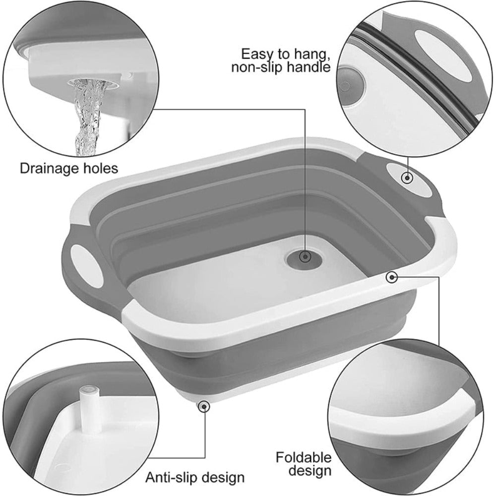Fold & Tidy — Collapsible Cutting Board with Bin