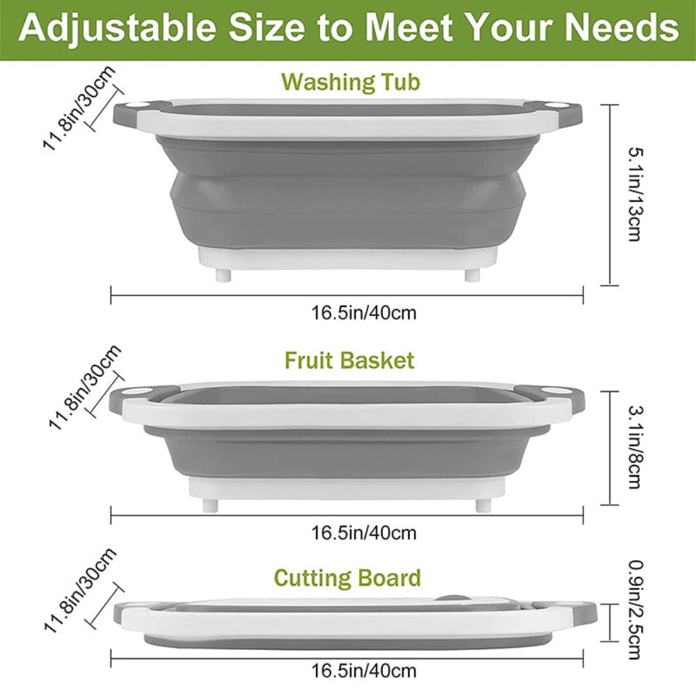 Fold & Tidy — Collapsible Cutting Board with Bin