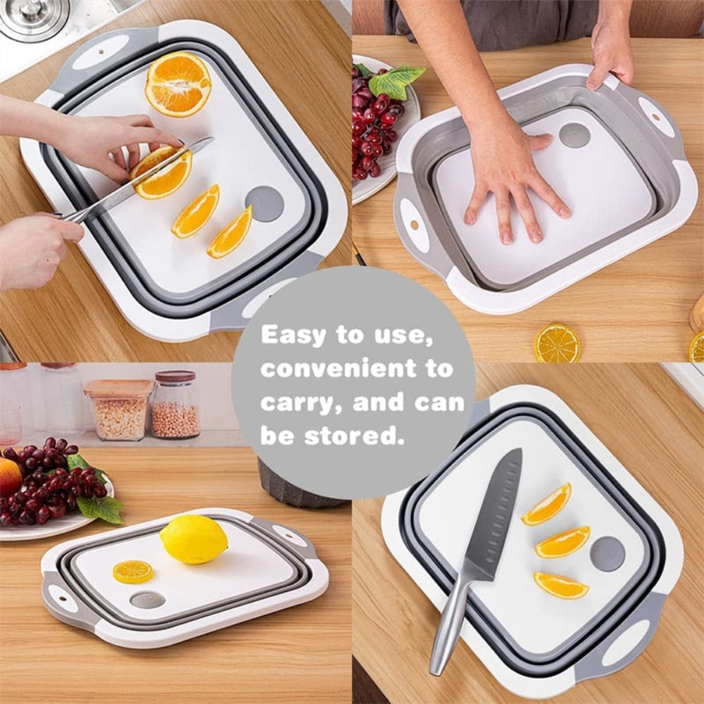 Fold & Tidy — Collapsible Cutting Board with Bin