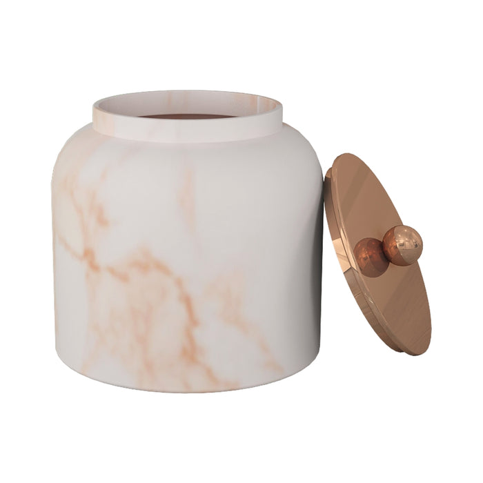 Misty Copper — Marble-Look Cotton Container