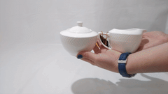 Julia Set — Porcelain Sugar Bowl & Creamer