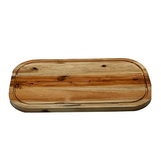 Acacia Round — Serving & Cutting Board with Juice Groove