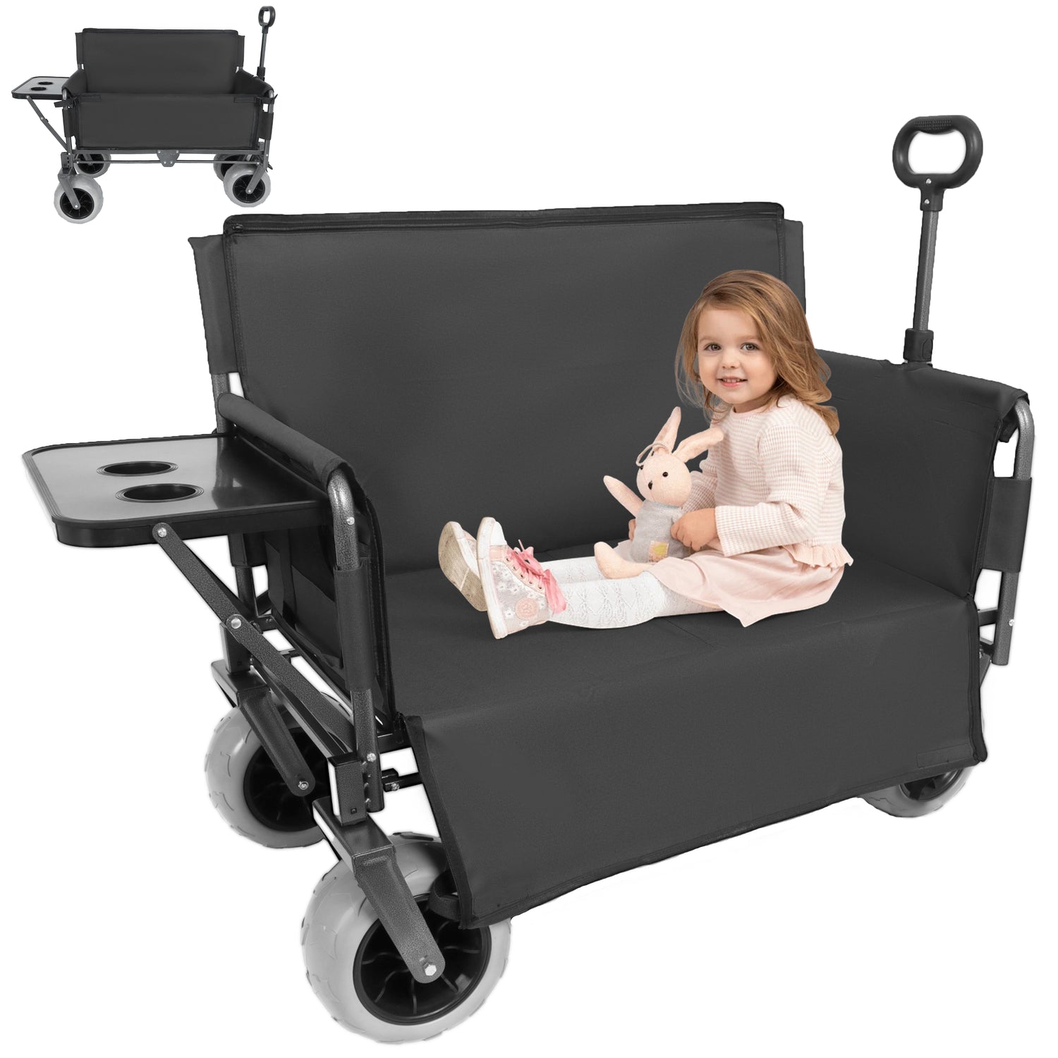 Haul & Settle — 3-in-1 Folding Wagon with Bench & Table