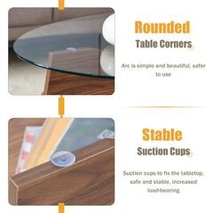 Float — Oval Tempered Glass Coffee Table