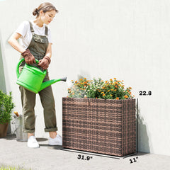 The Standing Garden — Woven Wicker Planter Box