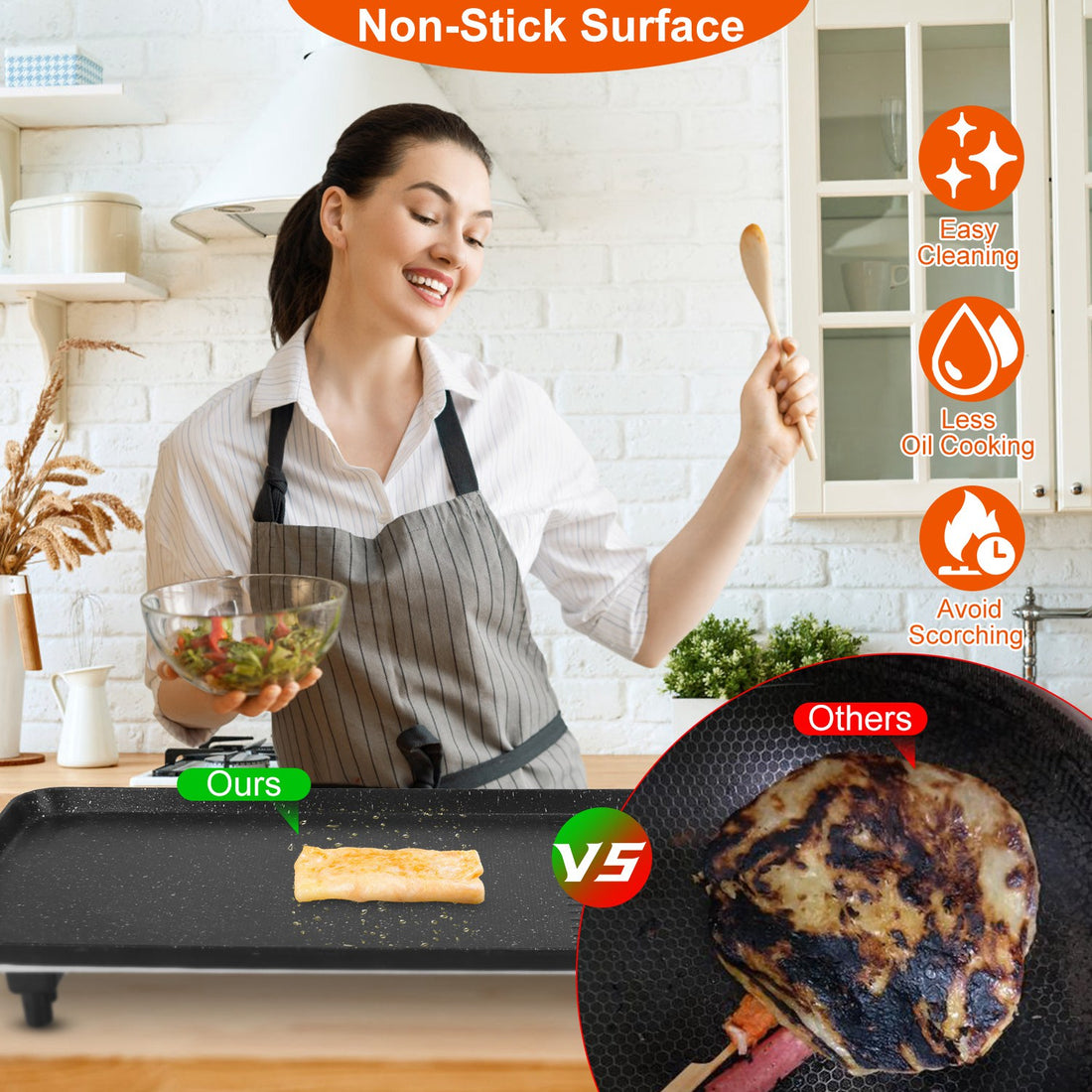 Table Grill — Electric Griddle for Indoor & Outdoor Cooking
