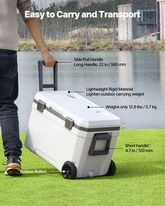 The Roll-Along — 45 QT Insulated Wheeled Cooler
