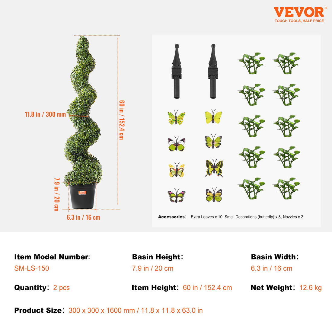 Evergreen Pair — 5' Faux Boxwood Topiary Trees