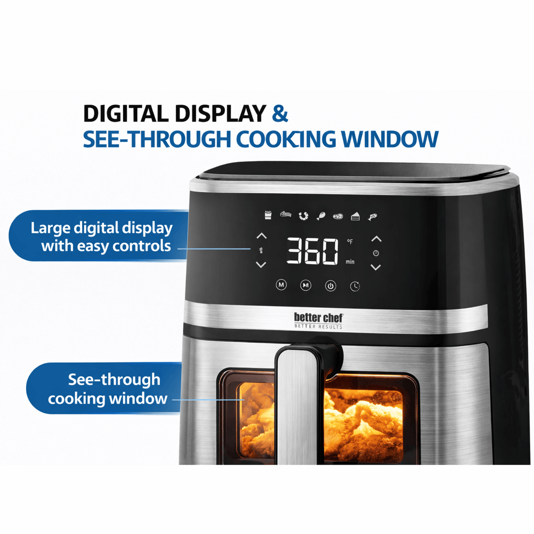Crisp Hour — 5L Digital Air Fryer with Viewing Window