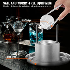 Sphere Press — Aircraft-Aluminum Ice Ball Maker