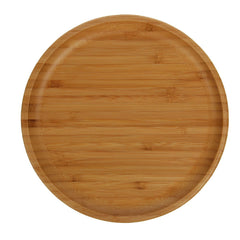 Salt Board — Round Bamboo Serving Plate, 9"