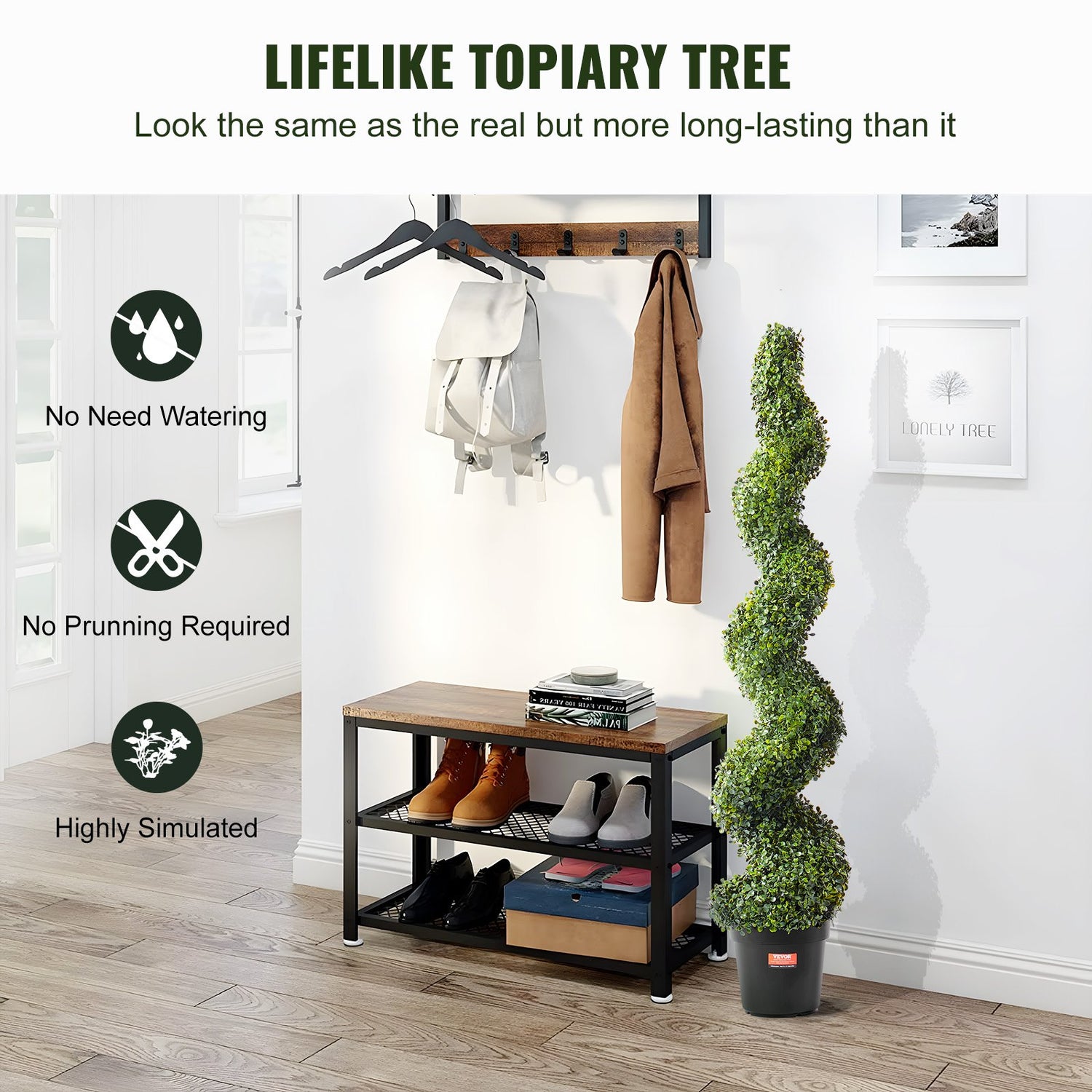 Evergreen Pair — 5' Faux Boxwood Topiary Trees