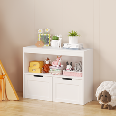 Tidy Nook — White Book & Toy Storage Cabinet