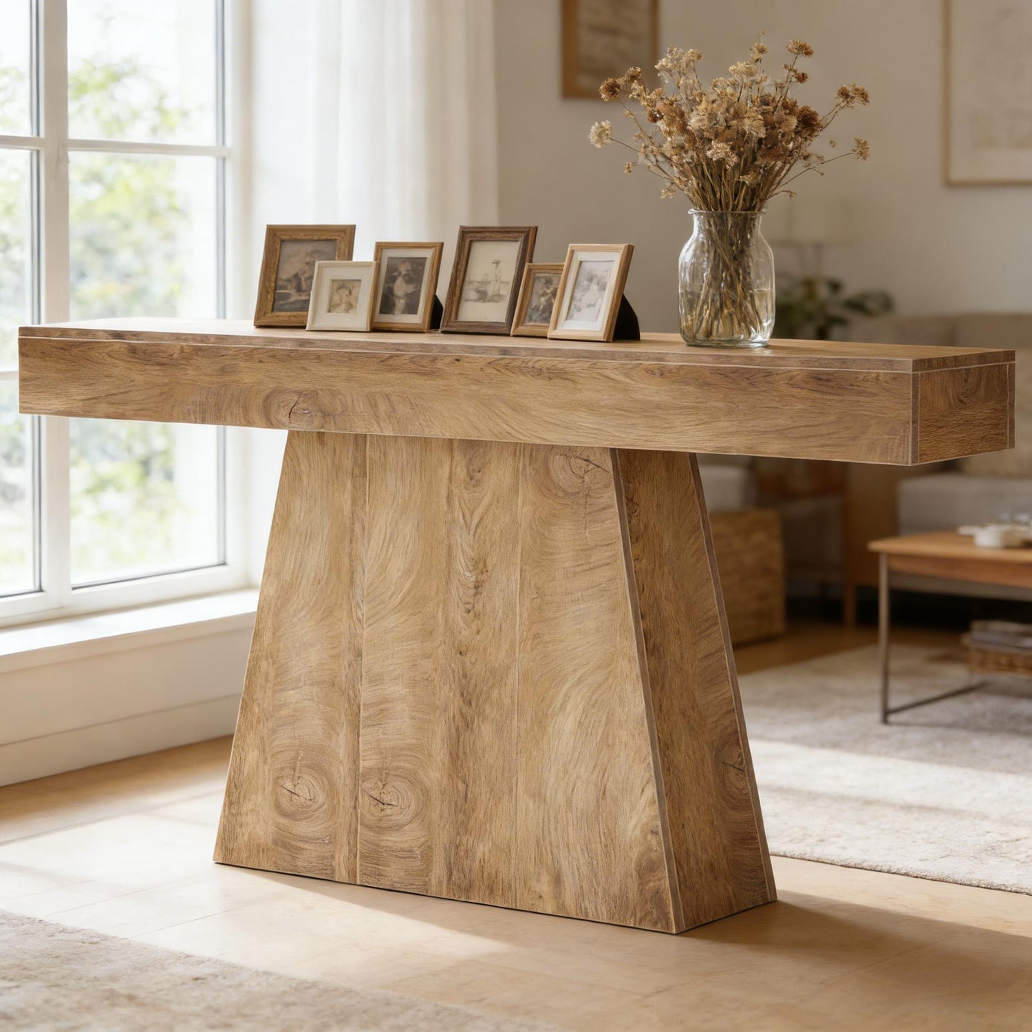 Quiet Entry — Sleek Wood Console Table