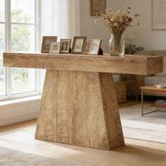 Quiet Entry — Sleek Wood Console Table