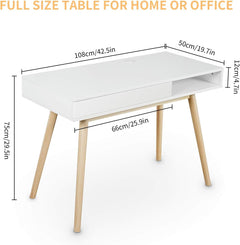 Quiet Desk — Mid-Century Writing Table with Hidden Drawer