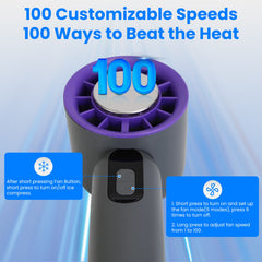 Pocket Breeze — Handheld Turbo Fan with Ice Cooling
