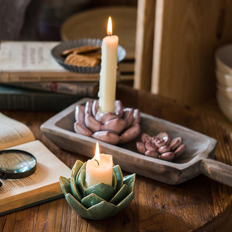 Bloom Holder — Hand-Glazed Ceramic Floral Candlestick