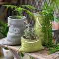 Linen Sack — Ceramic Planter with Soft Folds