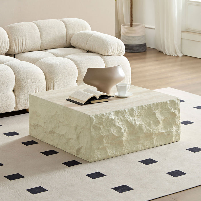 Stone Study — Sculpted Fiberglass Coffee Table