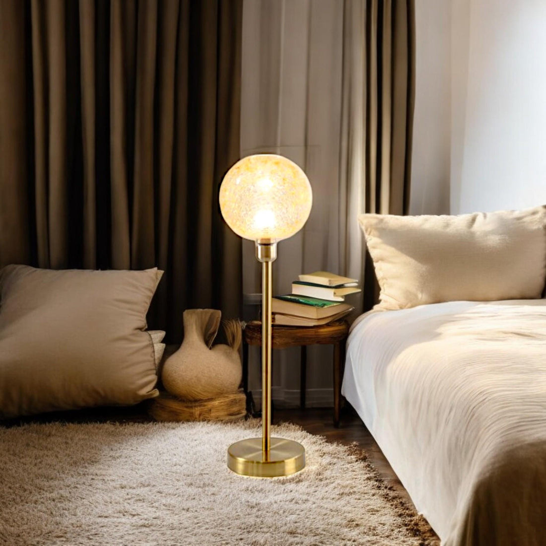 Soft Glow — Mouth-Blown Glass Floor Lamp