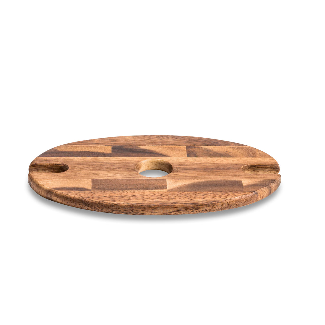 Pour & Gather — Acacia Wood Wine Bottle Caddy