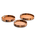 Gathering Trays — Hand-Crafted Acacia Round Serving Set