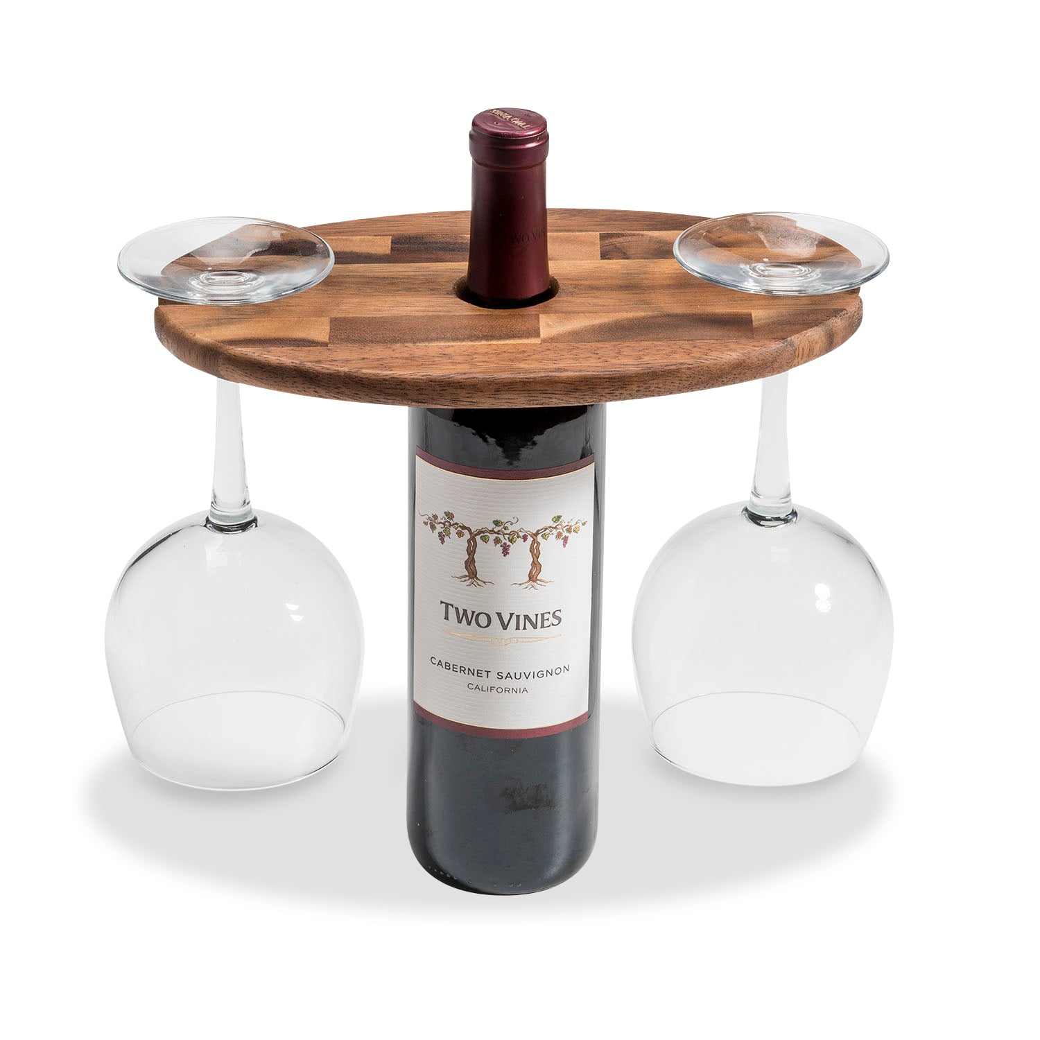 Pour & Gather — Acacia Wood Wine Bottle Caddy