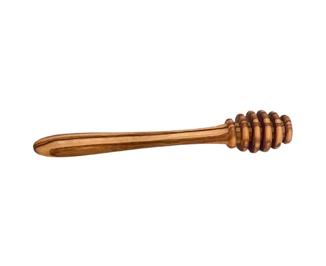 Honey Keeper — Hand-Carved Olive Wood Pot & Dipper