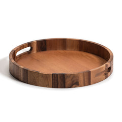 Gathering Trays — Hand-Crafted Acacia Round Serving Set