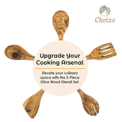 Slow Kitchen — Hand-Carved Olive Wood Server Set