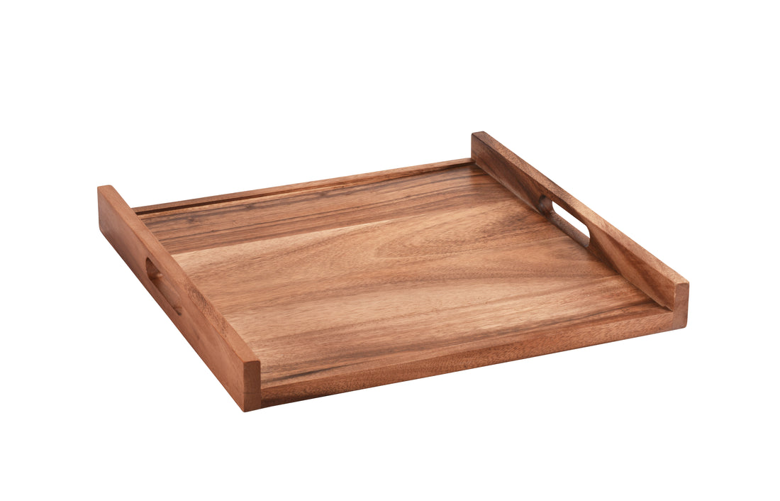 Gather Tray — Solid Acacia Wood Square Server