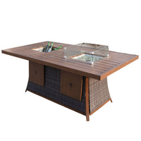 Fire & Ice — 7-Piece Rectangular Patio Dining Set